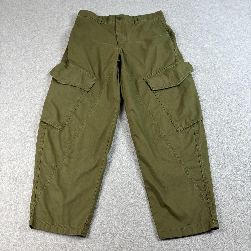 Madewell Pants Women 2 Green Seamed Utility Barrel Leg Cargo Crop Heritage Y2K